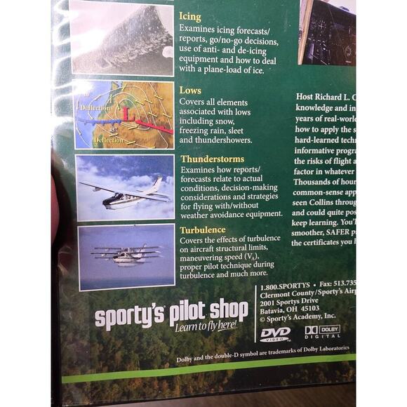 Sporty's Air Facts DVD - Flying Weather - Richard L. Collins VGC - Picture 5 of 11